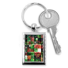 Paper Background Color Graphics Key Chain (Rectangle)