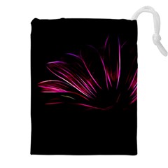 Purple Flower Pattern-design-abstract-background Drawstring Pouch (4xl) by Amaryn4rt