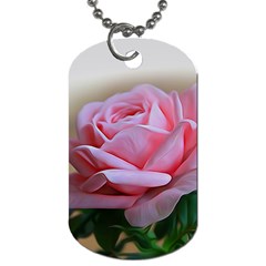 Rose Pink Flowers Pink Saturday Dog Tag (one Side) by Amaryn4rt