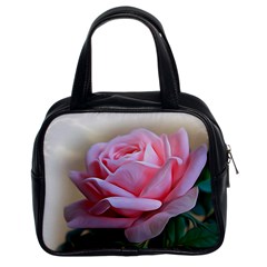 Rose Pink Flowers Pink Saturday Classic Handbag (two Sides) by Amaryn4rt