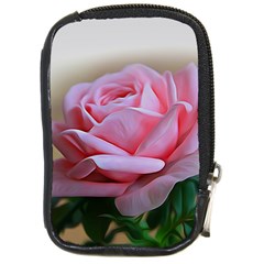 Rose Pink Flowers Pink Saturday Compact Camera Leather Case by Amaryn4rt