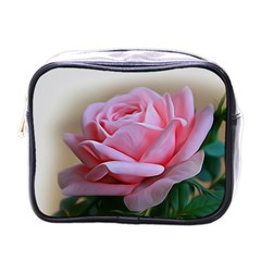 Rose Pink Flowers Pink Saturday Mini Toiletries Bag (one Side) by Amaryn4rt