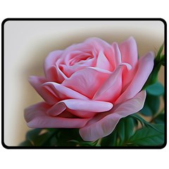 Rose Pink Flowers Pink Saturday Fleece Blanket (medium) by Amaryn4rt