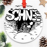 Snow Removal Winter Word Ornament (Round) Front