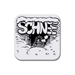 Snow Removal Winter Word Rubber Coaster (Square) Front