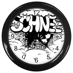 Snow Removal Winter Word Wall Clock (black) by Amaryn4rt