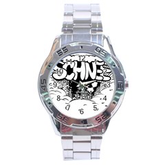 Snow Removal Winter Word Stainless Steel Analogue Watch by Amaryn4rt