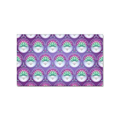 Background Floral Pattern Purple Sticker Rectangular (100 Pack) by Amaryn4rt