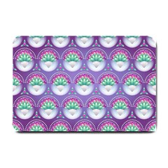 Background Floral Pattern Purple Small Doormat by Amaryn4rt