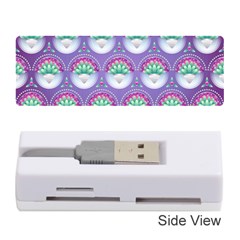 Background Floral Pattern Purple Memory Card Reader (stick) by Amaryn4rt