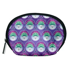 Background Floral Pattern Purple Accessory Pouch (medium) by Amaryn4rt