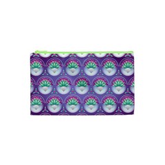 Background Floral Pattern Purple Cosmetic Bag (xs) by Amaryn4rt