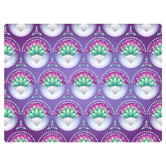 Background Floral Pattern Purple Two Sides Premium Plush Fleece Blanket (extra Small) by Amaryn4rt