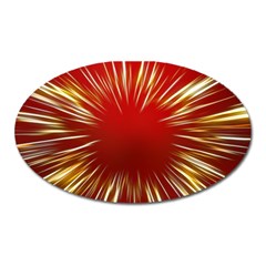 Color Gold Yellow Background Oval Magnet by Amaryn4rt