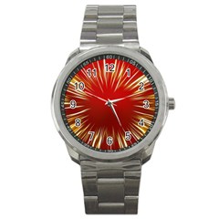 Color Gold Yellow Background Sport Metal Watch by Amaryn4rt