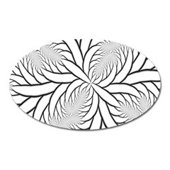 Fractal Symmetry Pattern Network Oval Magnet by Amaryn4rt