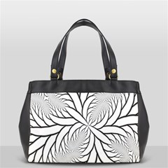 Fractal Symmetry Pattern Network Oversize Office Handbag (2 Sides) by Amaryn4rt