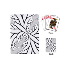 Fractal Symmetry Pattern Network Playing Cards Single Design (mini) by Amaryn4rt