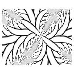 Fractal Symmetry Pattern Network Two Sides Premium Plush Fleece Blanket (medium) by Amaryn4rt