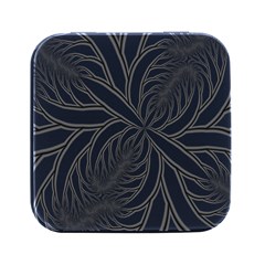 Fractal Symmetry Pattern Network Square Metal Box (black)