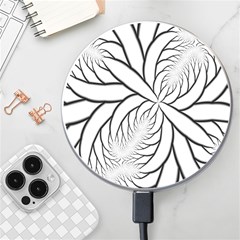 Fractal Symmetry Pattern Network Wireless Fast Charger(white) by Amaryn4rt