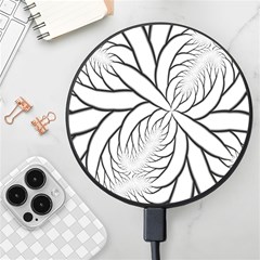 Fractal Symmetry Pattern Network Wireless Fast Charger(black) by Amaryn4rt