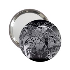 Kringel Circle Flowers Butterfly 2 25  Handbag Mirrors by Amaryn4rt