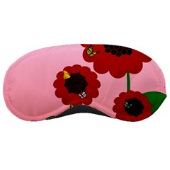 Flowers Butterflies Red Flowers Sleep Mask by Sarkoni