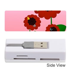 Flowers Butterflies Red Flowers Memory Card Reader (stick) by Sarkoni