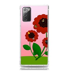 Flowers Butterflies Red Flowers Samsung Galaxy Note 20 Tpu Uv Case by Sarkoni