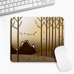 Landscape Trees Wallpaper Mountains Large Mousepad by Sarkoni