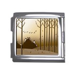 Landscape Trees Wallpaper Mountains Mega Link Italian Charm (18mm) Front