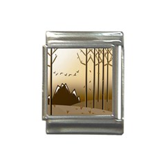 Landscape Trees Wallpaper Mountains Italian Charm (13mm) by Sarkoni