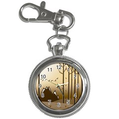 Landscape Trees Wallpaper Mountains Key Chain Watches by Sarkoni