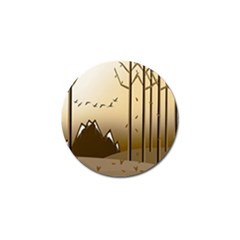 Landscape Trees Wallpaper Mountains Golf Ball Marker (4 Pack) by Sarkoni