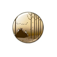 Landscape Trees Wallpaper Mountains Hat Clip Ball Marker by Sarkoni