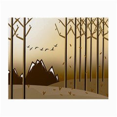 Landscape Trees Wallpaper Mountains Small Glasses Cloth by Sarkoni