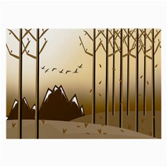 Landscape Trees Wallpaper Mountains Large Glasses Cloth by Sarkoni