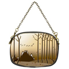 Landscape Trees Wallpaper Mountains Chain Purse (two Sides) by Sarkoni