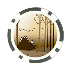 Landscape Trees Wallpaper Mountains Poker Chip Card Guard (10 Pack) by Sarkoni