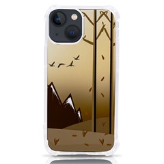 Landscape Trees Wallpaper Mountains Iphone 13 Mini Tpu Uv Print Case by Sarkoni