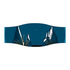 Vector Graphic Mountains Snow Wolf Stretchable Headband by Sarkoni