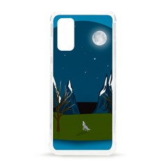 Vector Graphic Mountains Snow Wolf Samsung Galaxy S20 6 2 Inch Tpu Uv Case