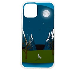 Vector Graphic Mountains Snow Wolf Iphone 12 Pro Max Tpu Uv Print Case by Sarkoni