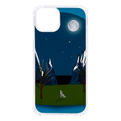 Vector Graphic Mountains Snow Wolf Iphone 13 Tpu Uv Print Case by Sarkoni