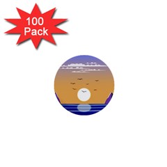 Vector Graphic Clipart Mountains 1  Mini Buttons (100 Pack)  by Sarkoni