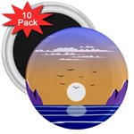 Vector Graphic Clipart Mountains 3  Magnets (10 pack)  Front