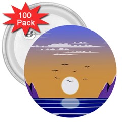 Vector Graphic Clipart Mountains 3  Buttons (100 Pack)  by Sarkoni