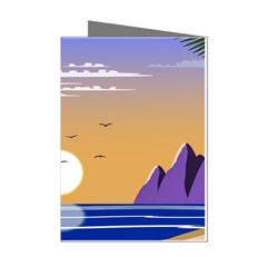 Vector Graphic Clipart Mountains Mini Greeting Cards (pkg Of 8) by Sarkoni