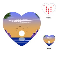 Vector Graphic Clipart Mountains Playing Cards Single Design (heart) by Sarkoni